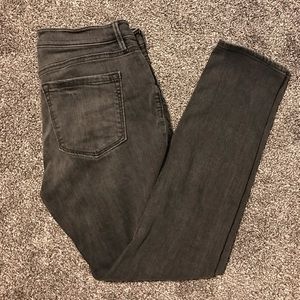 Gray/ Black Loft Jeans - curvy skinny - Size 8